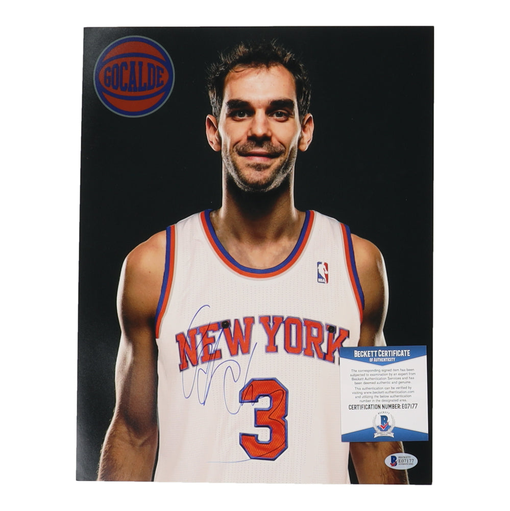 Jose Calderon Signed Knicks 11x14 Photo (Beckett)