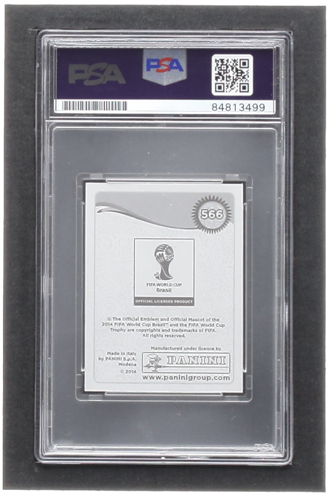 Thibaut Courtois Signed 2014 Panini World Cup Stickers #566 (PSA)