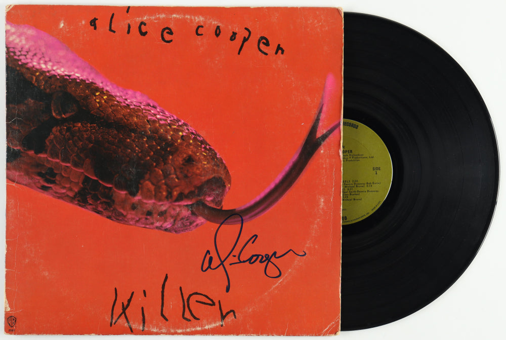 Alice Cooper Signed "Killer" Vinyl Record Album (Beckett) - Beckett Witnessed