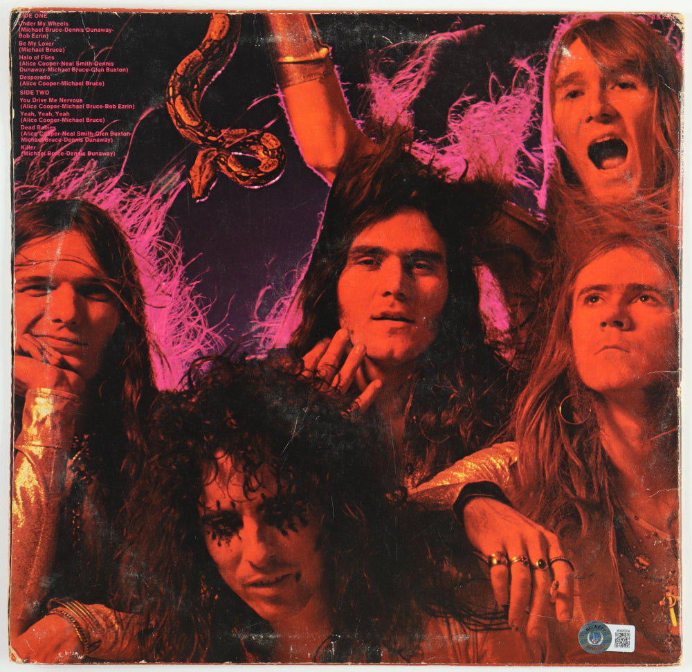 Alice Cooper Signed "Killer" Vinyl Record Album (Beckett) - Beckett Witnessed