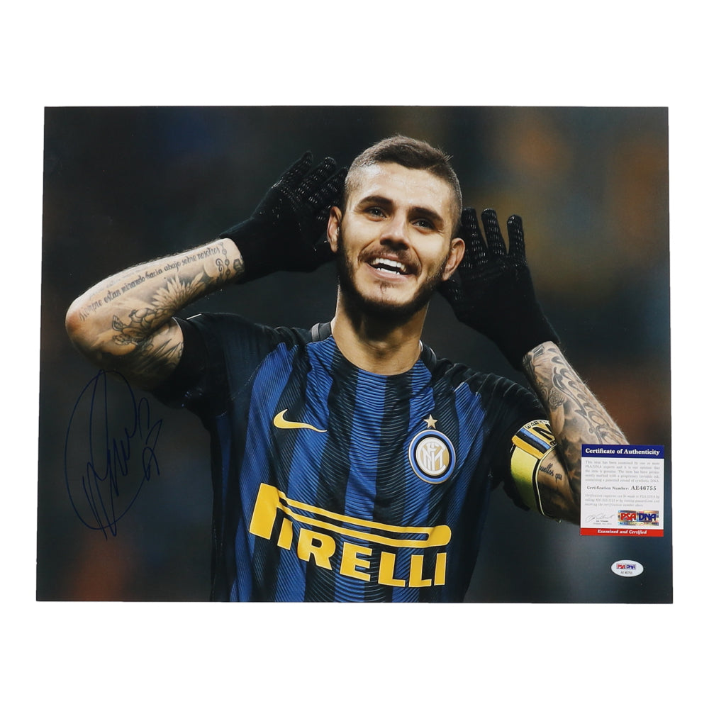 Mauro Icardi Signed 16x20 Photo (PSA)