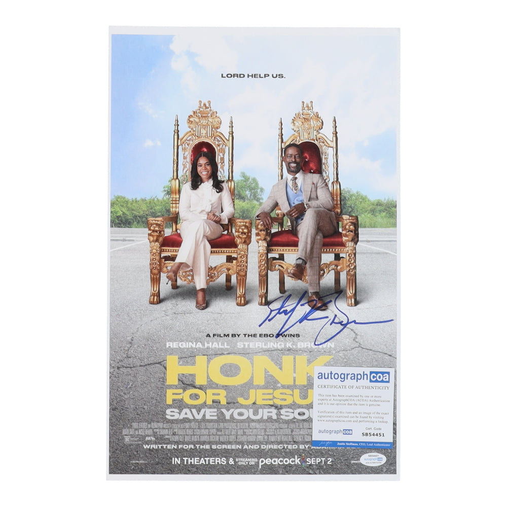 Sterling K. Brown Signed (ACOA) "Honk for Jesus. Save Your Soul." 11x17 Photo - Lee-Curtis Childs