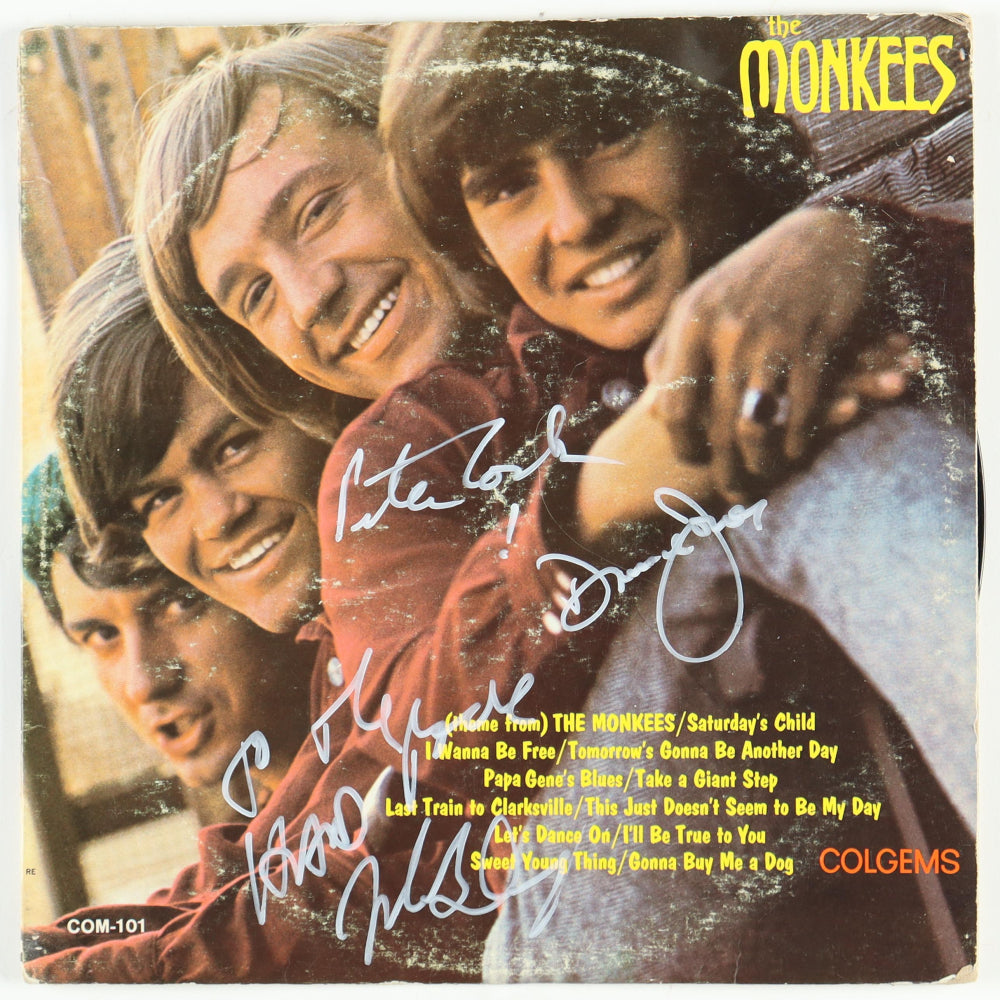 Peter Tork, Davy Jones & Micky Dolenz Signed The Monkees Self-Titled Vinyl Record Album Inscribed "To The Hard Rock" (Beckett)