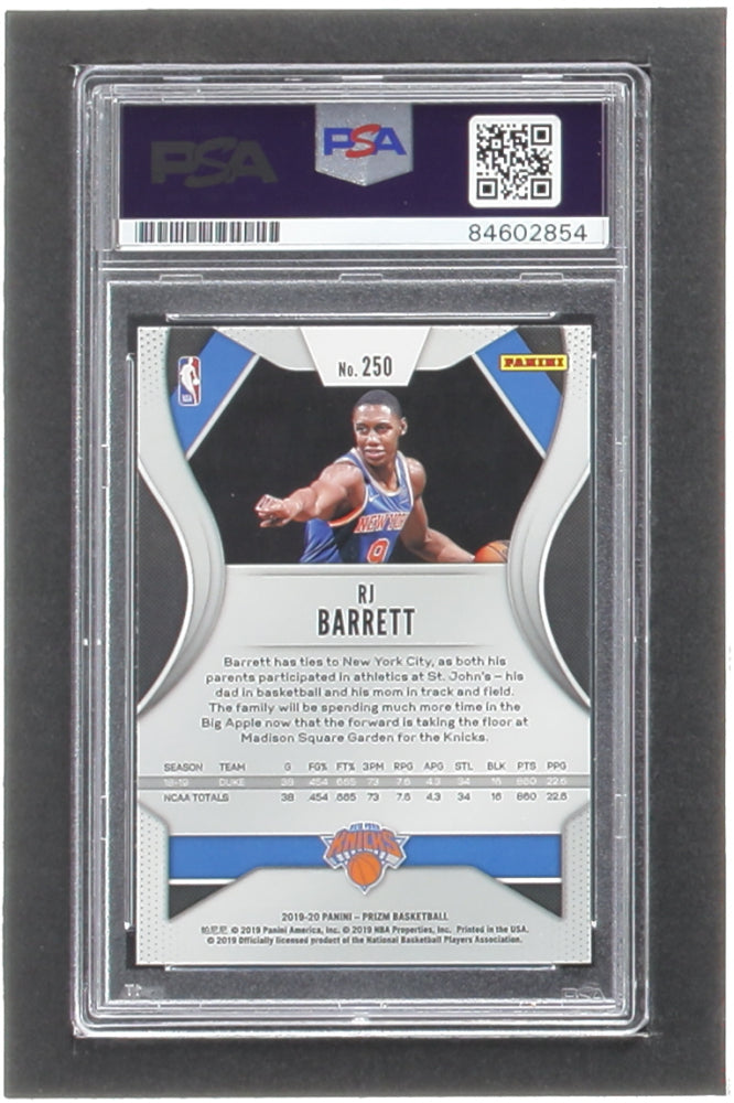 RJ Barrett Signed 2019-20 Panini Prizm #250 RC (PSA | Auto 10) - Rookie Card