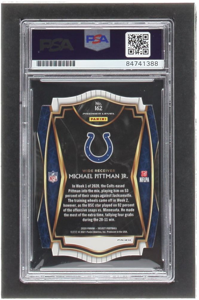 Michael Pittman Jr. Signed 2020 Select Prizm Purple Die Cut #162 RC (PSA | Auto 10) - Rookie Card