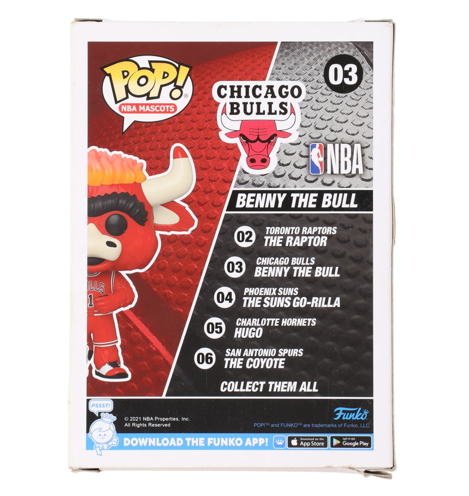 Maurice Cheeks Signed Bulls #03 Benny the Bull Funko Pop! Vinyl Figure (PSA)
