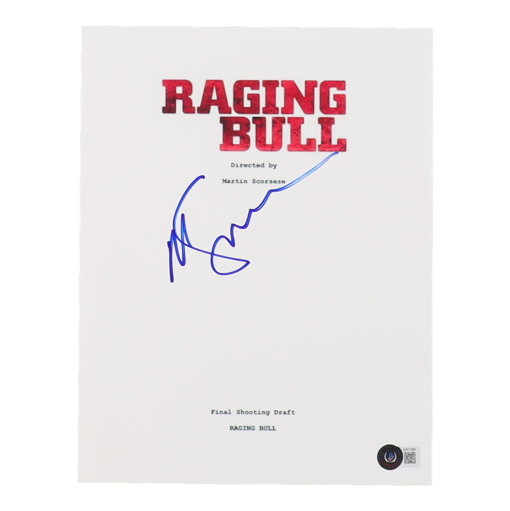 Martin Scorsese Signed (Beckett) "Raging Bull" 8x10 Episode Script Cover Photo - Director