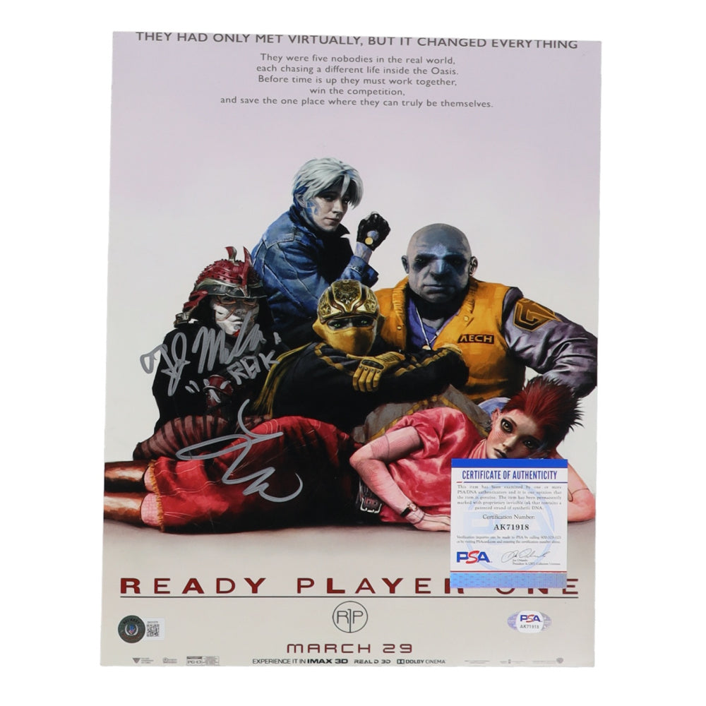 TJ Miller & Lena Waithe Signed (Beckett & PSA) "Ready Player One" 11x14 Photo Inscribed "i-R0k"