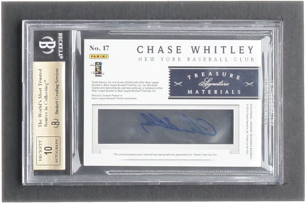 Chase Whitley 2014 Panini National Treasures Treasure Signature Materials #17 #80/99 RC (BGS 9.5 | Auto 10) - Rookie Card | Serially Numbered #80 / 99