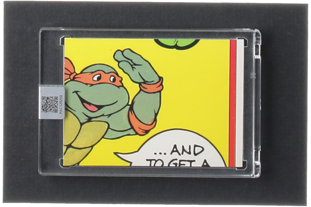 Kevin Eastman Signed 1989 Topps Teenage Mutant Ninja Turtles Series 1 Stickers #8 Turtle Power (PA Encapsulated) - Co-Creator of Teenage Mutant Ninja Turtles