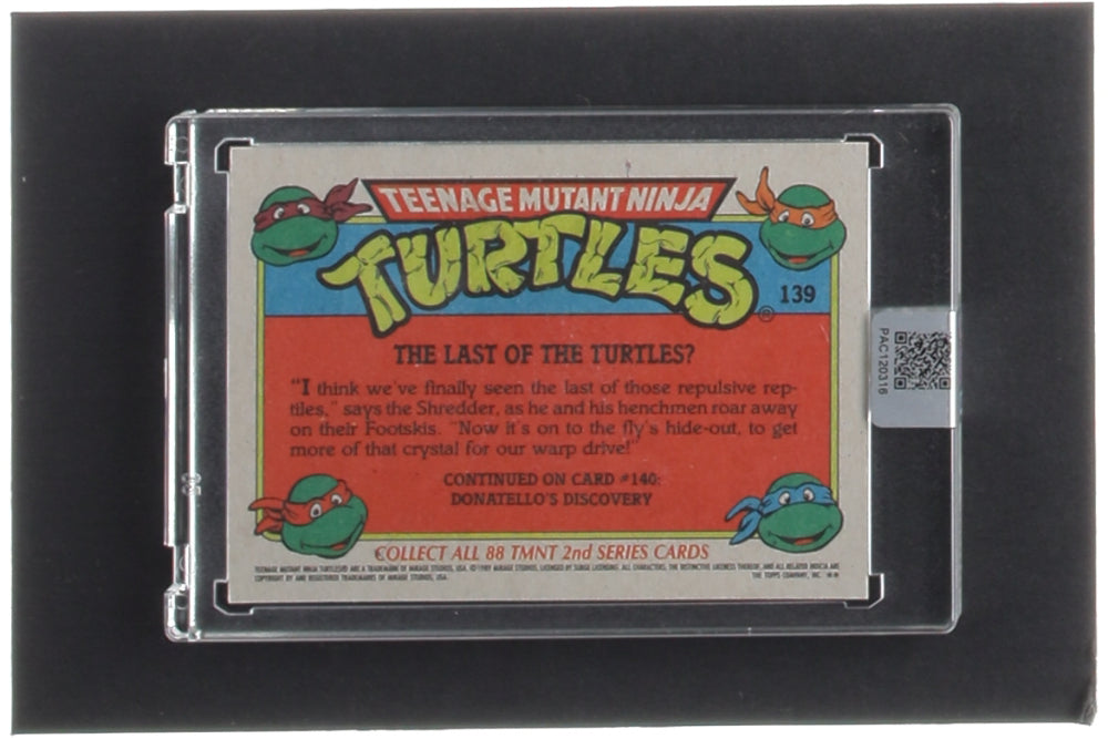 Kevin Eastman Signed 1989 Topps Teenage Mutant Ninja Turtles #139 The Last of the Turtles? (PA Encapsulated) - Co-Creator of Teenage Mutant Ninja Turtles