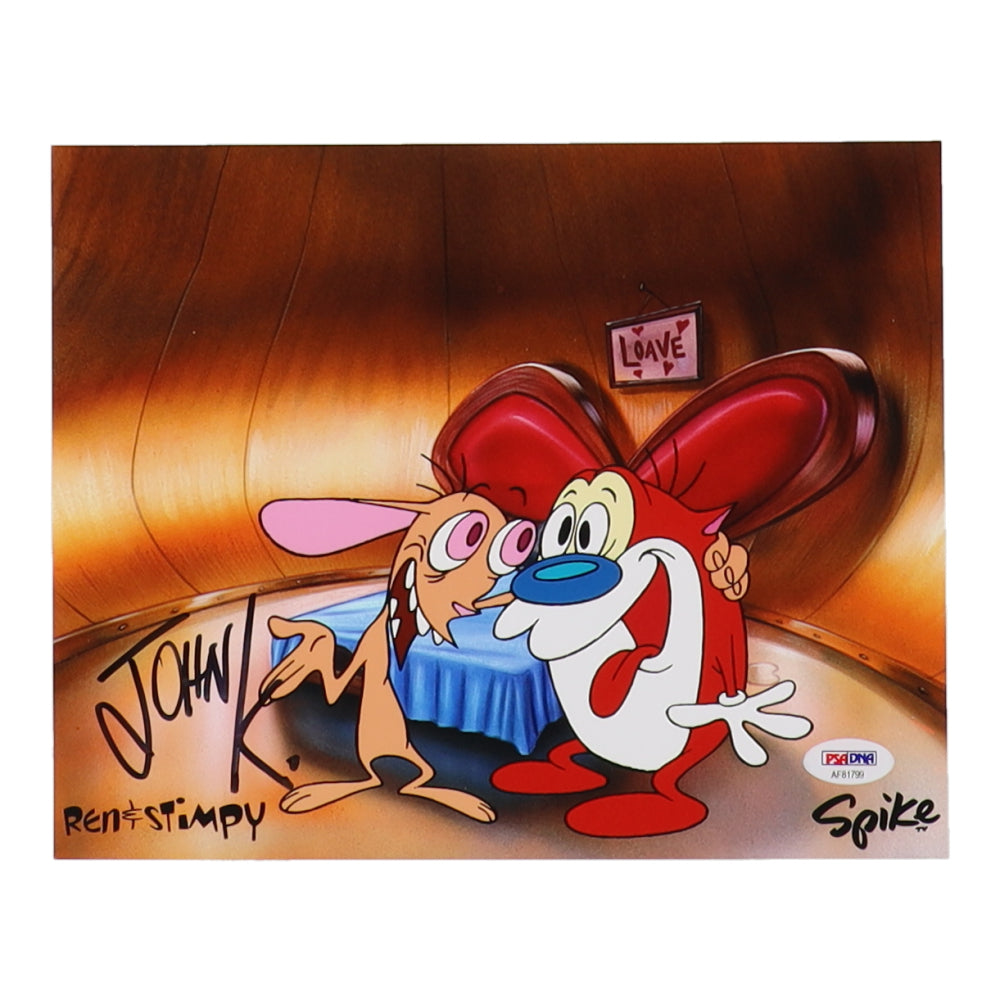 John Kricfalusi Signed (PSA) "The Ren & Stimpy Show" 8x10 Photo - Cartoonist - John K