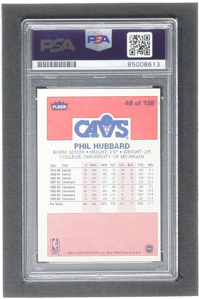 Phil Hubbard Signed 1986-87 Fleer #48 (PSA)