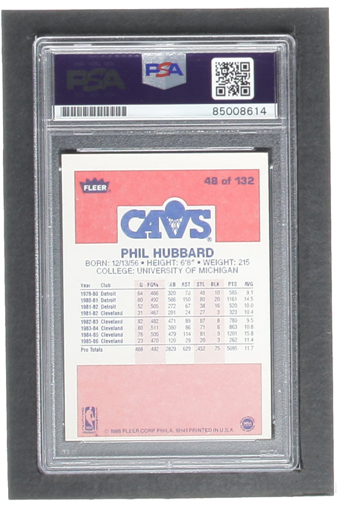 Phil Hubbard Signed 1986-87 Fleer #48 (PSA)