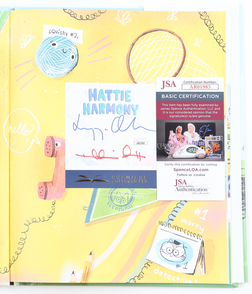 Elizabeth Olsen & Robbie Arnett Signed (JSA) "Hattie Harmony" Hard-Cover Book