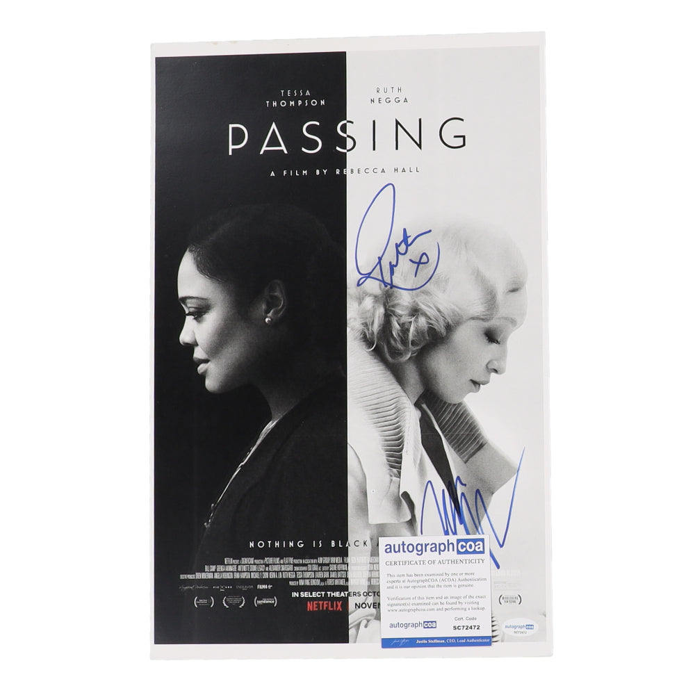 Tessa Thompson & Ruth Negga Signed (ACOA) "Passing" 11x17 Photo