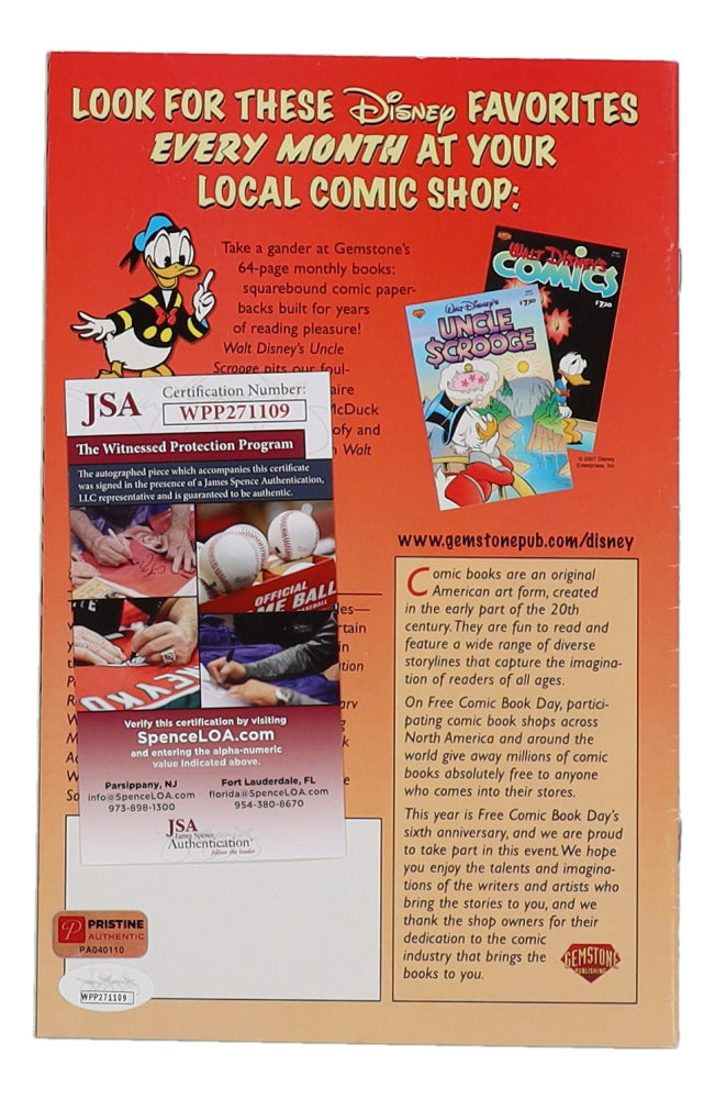 Bret Iwan Signed (JSA) 2007 Walt Disney's Mickey Mouse in The Robin Hood Adventure Comic Book Inscribed "Mickey Mouse" - JSA Witnessed