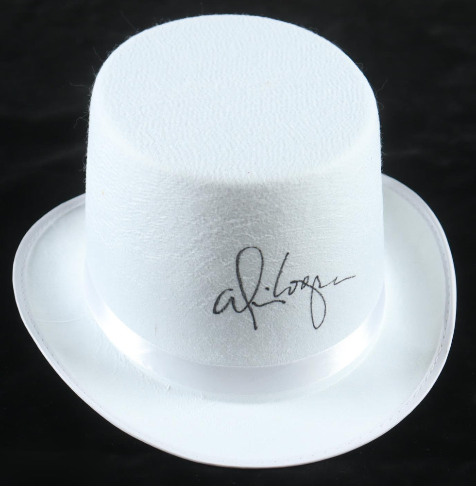 Alice Cooper Signed White Top Hat (Beckett) - Beckett Witnessed
