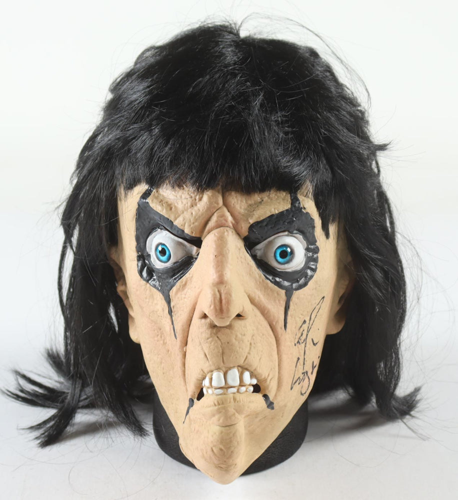 Alice Cooper Signed Custom Mask (Beckett) Beckett Witnessed