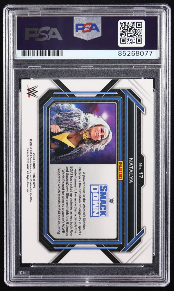 Natalya Signed 2023 Panini Prizm WWE #17 (PSA)