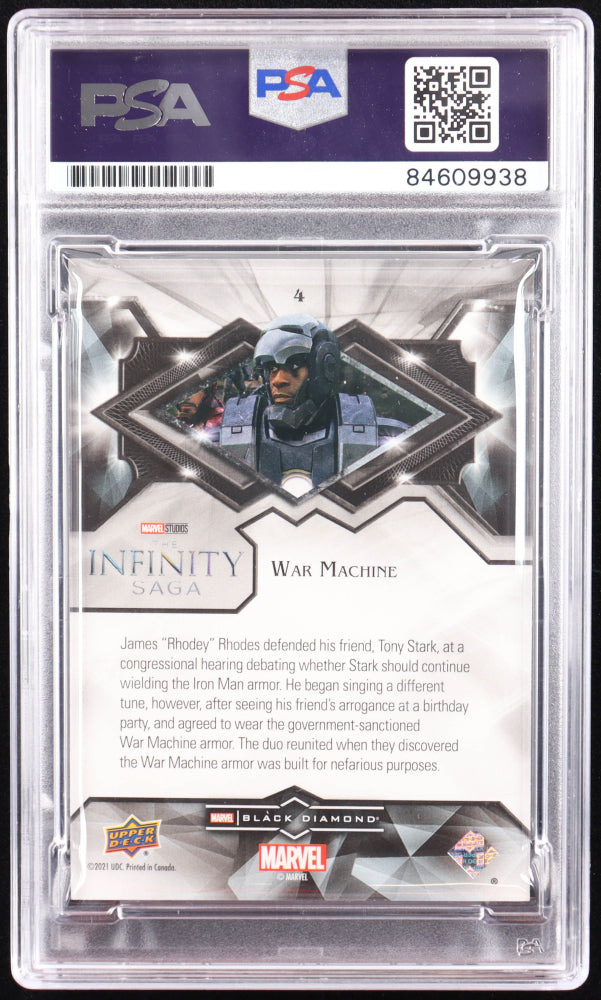 Don Cheadle Signed 2021 Upper Deck Black Diamond Iron Man 2 #4 #058/149 War Machine (PSA) Serially Numbered #058 / 149
