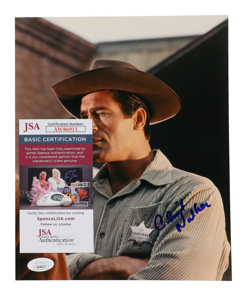 Clint Walker Signed (JSA) "Cheyenne" 8x10 Photo - Cheyenne Bodie