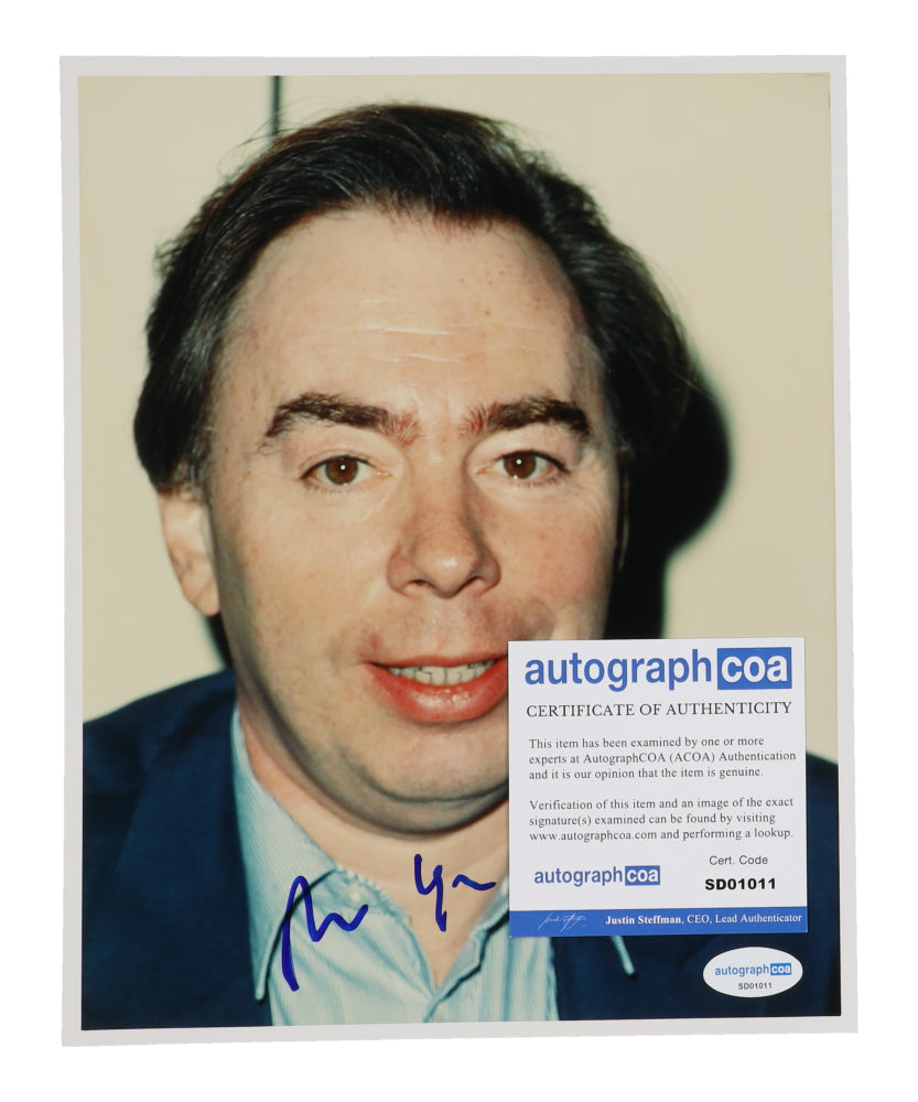 Andrew Lloyd Webber Signed 8x10 Photo (ACOA) - Composer