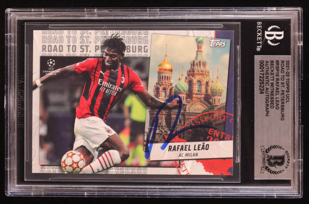 Rafael Leao Signed 2021-22 Topps UCL Road to St. Petersburg #RSP16