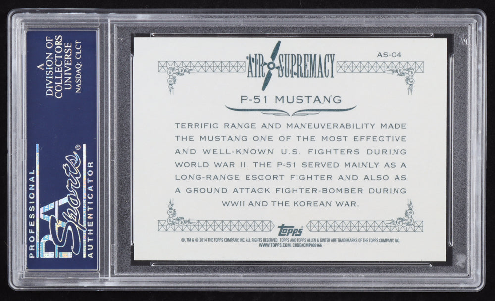 Bud Anderson & Steve Pisanos Signed 2014 Topps Allen and Ginter Air Supremacy #AS04 P-51 Mustang (PSA)