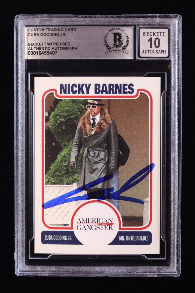 Cuba Gooding Jr. Signed "American Gangster" Custom Trading Card (BGS | Auto 10) Beckett Witnessed
