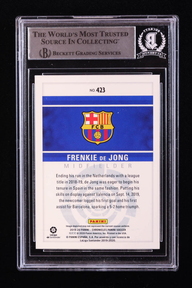Frenkie de Jong Signed 2019-20 Panini Blue #423 RC (BGS) Rookie Card | Beckett Witnessed