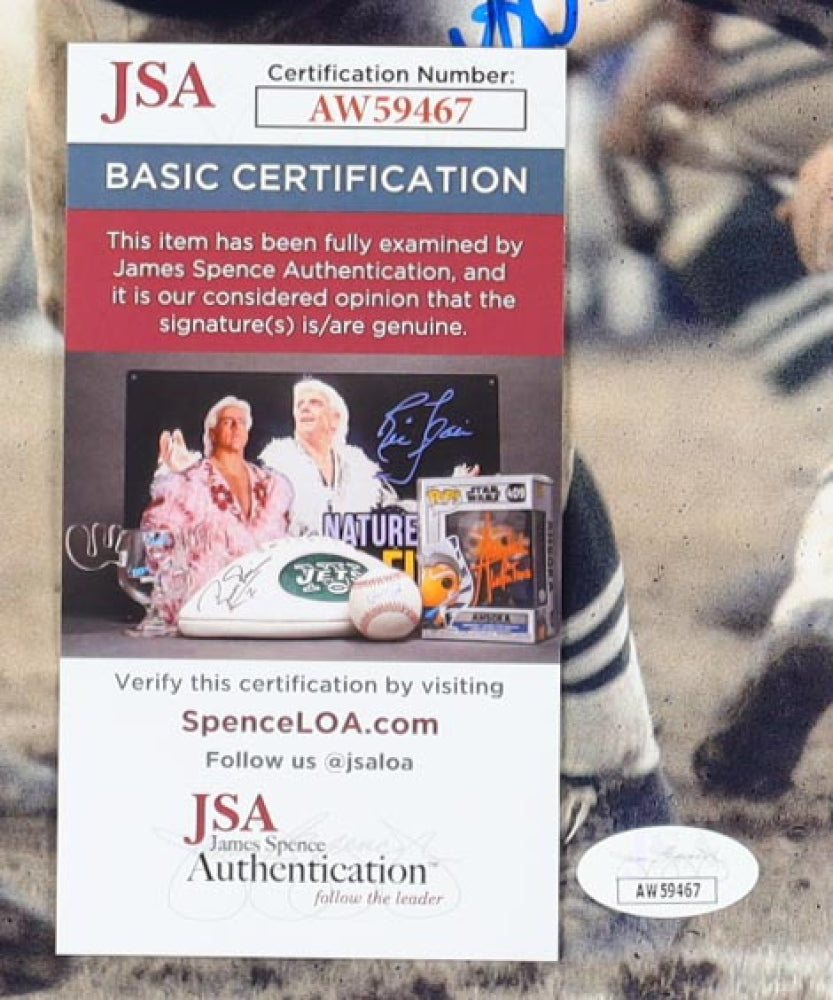 Winston Hill Signed Jets 8x10 Photo (JSA)