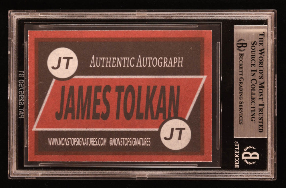 James Tolkan Signed "Dick Tracy" Custom Trading Card (BGS) - "Numbers"