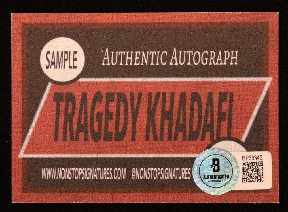 Tragedy Khadafi Signed Custom Trading Card (Beckett) - Rapper