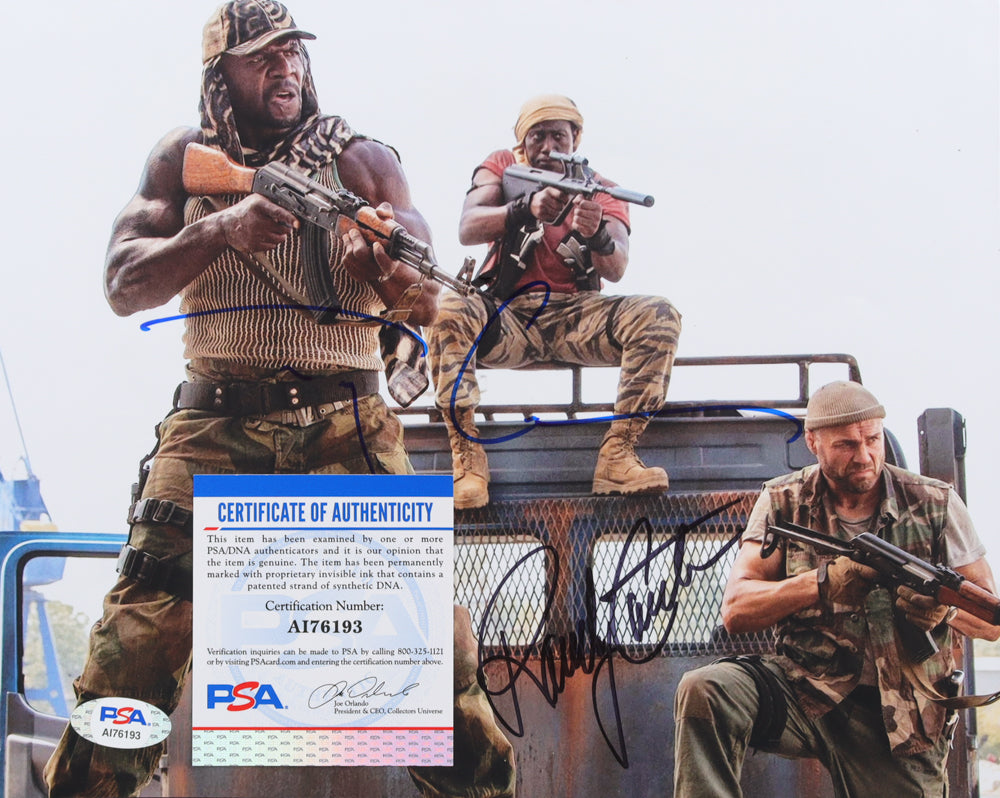 Randy Couture & Terry Crews Signed (PSA) "The Expendables" 8x10 Photo