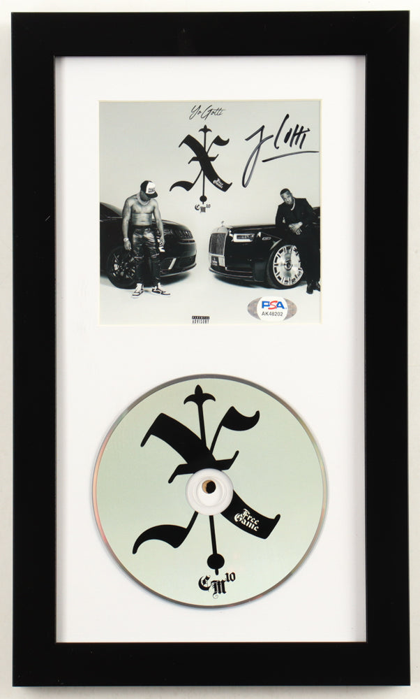 Yo Gotti Signed (PSA) "CM 10: Free Game" Custom Framed CD Album Insert Display