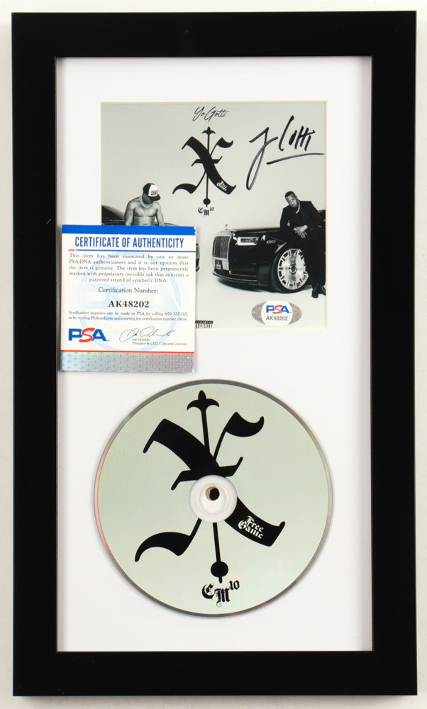 Yo Gotti Signed (PSA) "CM 10: Free Game" Custom Framed CD Album Insert Display