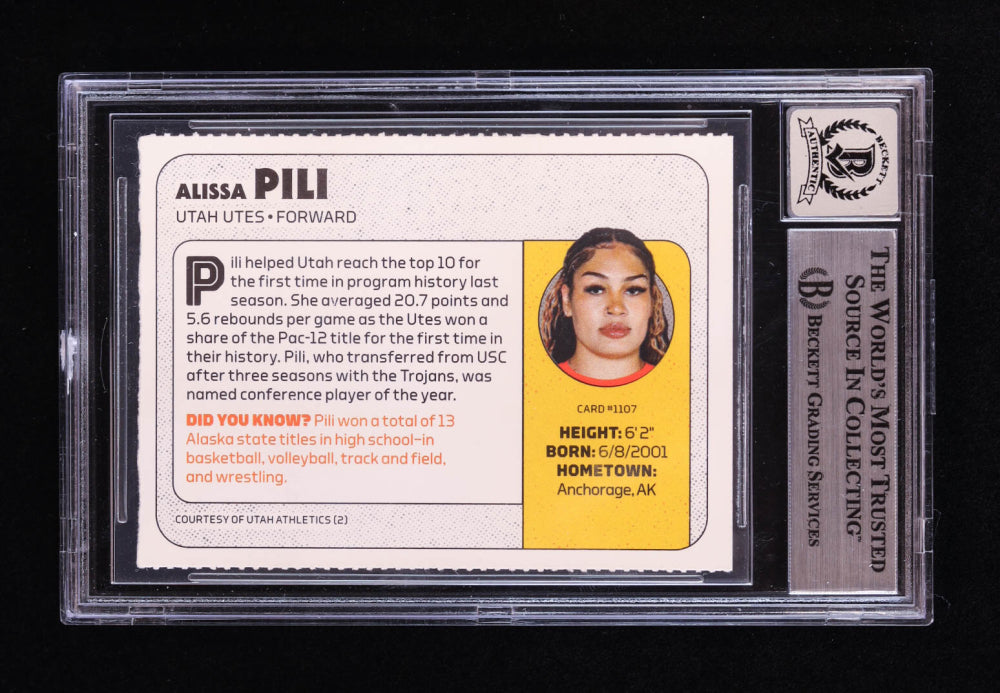 Alissa Pili Signed 2024 Sports Illustrated for Kids #1107 RC (BGS | Auto 10) Rookie Card