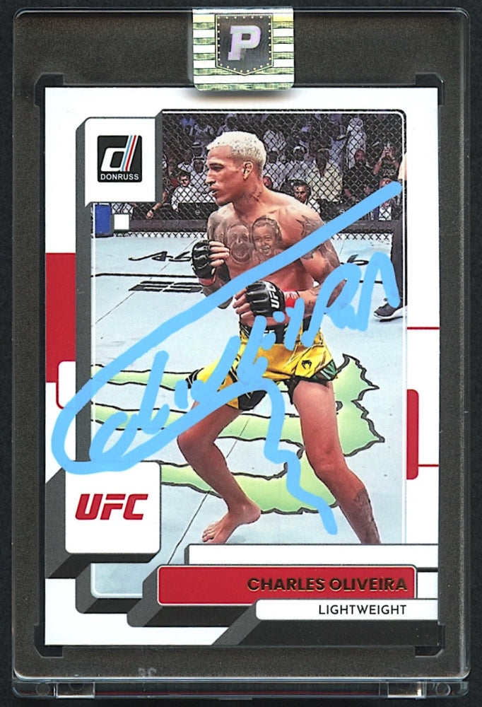 Charles Oliveira Signed 2023 Donruss UFC #158 (PA Encapsulated)