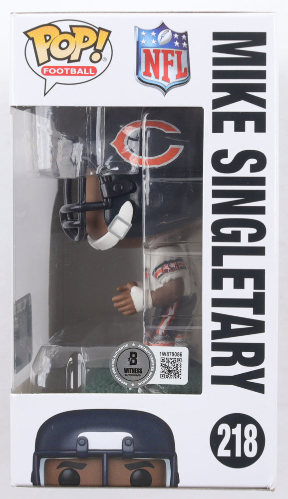 Mike Singletary Signed (Beckett) Bears #218 Funko Pop! Vinyl Figure - Beckett Witnessed