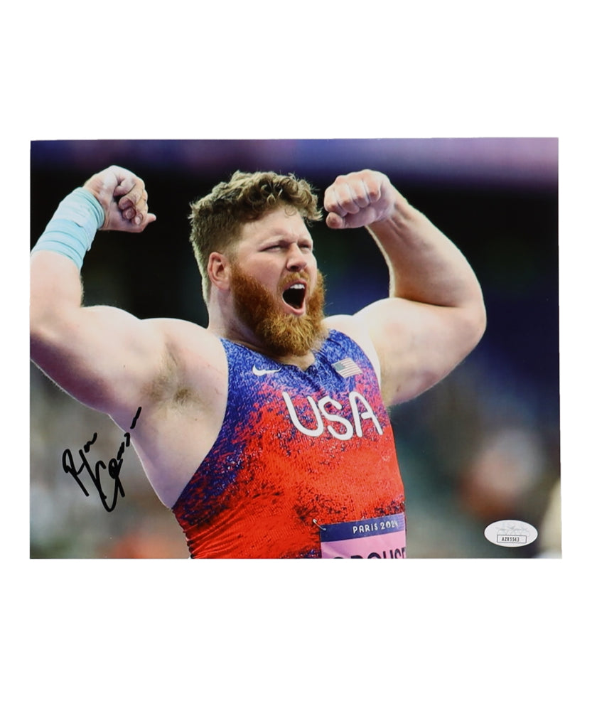Ryan Crouser signed 8x10 Photo (JSA) 3x Olympic Gold Medalist for the Shot Put