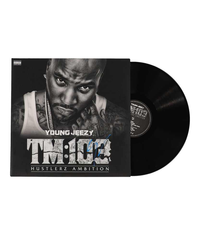 Young Jeezy Signed (JSA) "TM103 Hustlerz Ambition" Vinyl Record Album