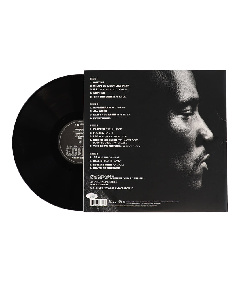 Young Jeezy Signed (JSA) "TM103 Hustlerz Ambition" Vinyl Record Album