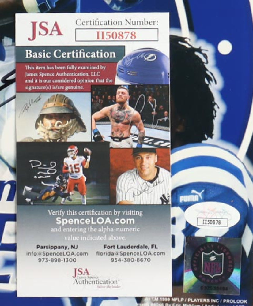 Edgerrin James Signed Colts 8x10 Photo (JSA) - Limited Edition of 4,000 Produced
