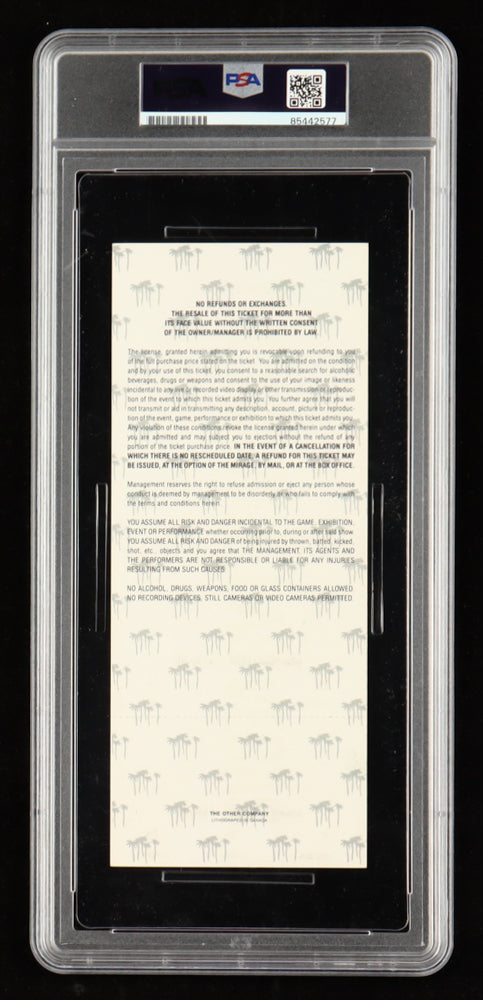 Julio César Chávez Signed 1992 "Chavez vs Jakubowski" Boxing Ticket (PSA 10) Julio César Chávez vs Marty Jakubowski