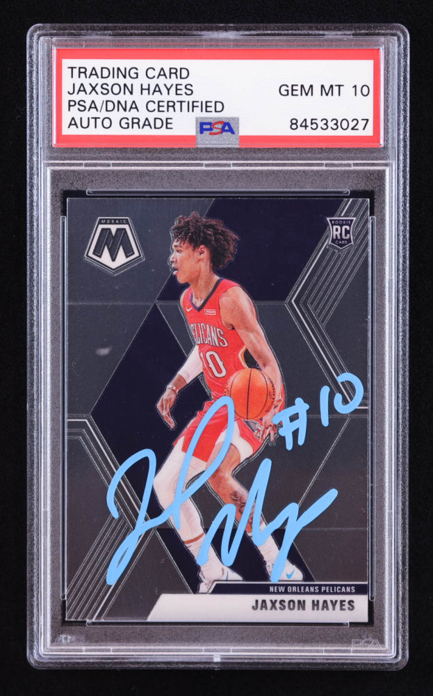 Jaxson Hayes Signed 2019-20 Panini Mosaic #221 RC (PSA | Auto 10) Rookie Card