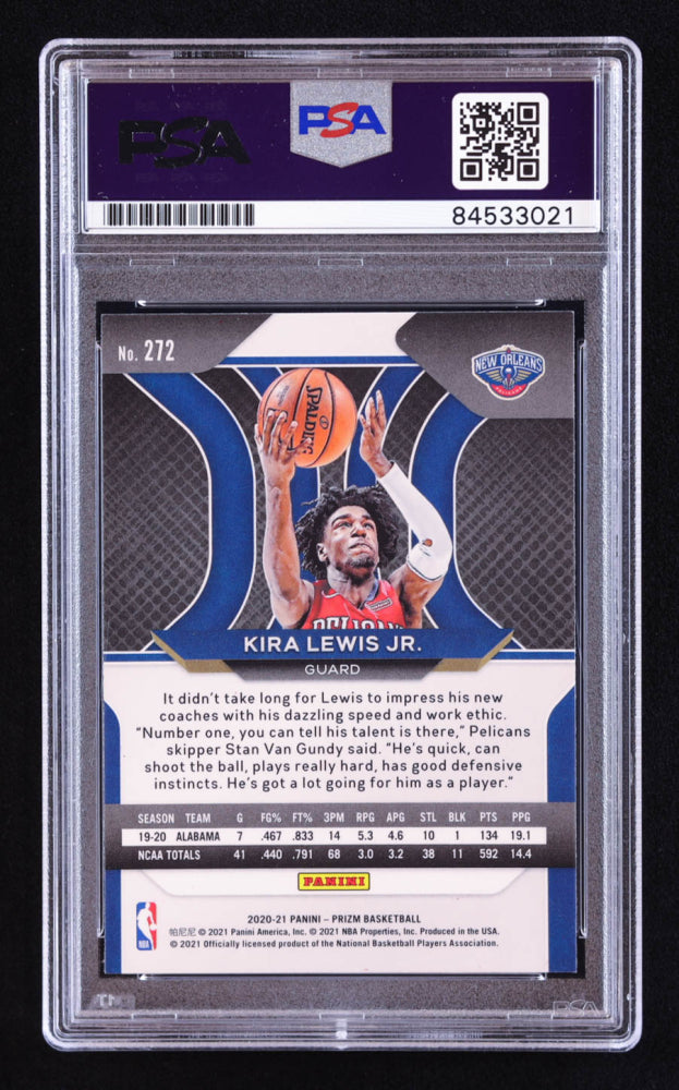 Kira Lewis Jr. Signed 2020-21 Panini Prizm #272 RC (PSA | Auto 10) Rookie Card