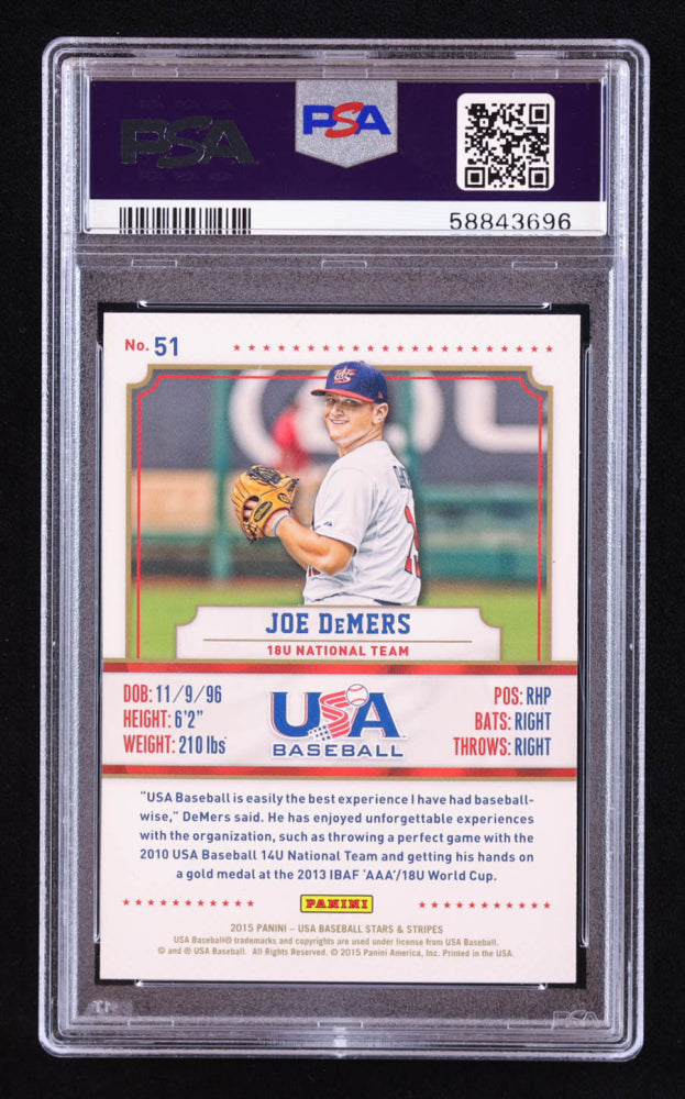 Joe DeMers Signed 2015 USA Baseball Stars and Stripes #51 RC (PSA) Rookie Card