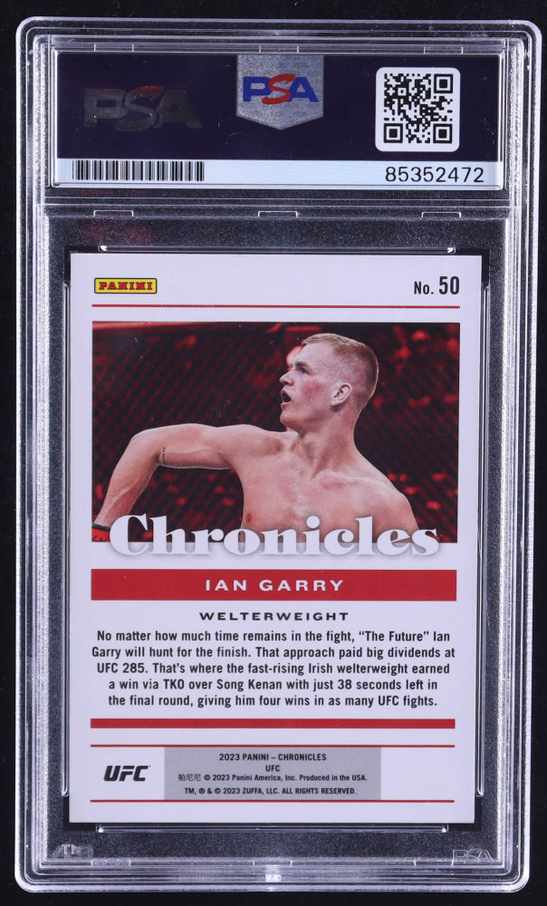 Ian Garry Signed 2023 Panini Chronicles UFC #50 (PSA)