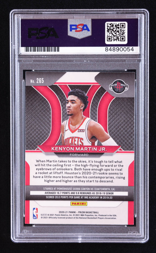 Kenyon Martin Jr. Signed 2020-21 Panini Prizm #265 RC (PSA) Rookie Card